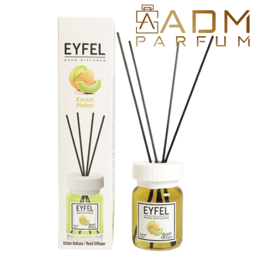 Odorizant de cameră Eyfel Melon Pepene Galben 120 ml cu bețișoare – ADM Parfum