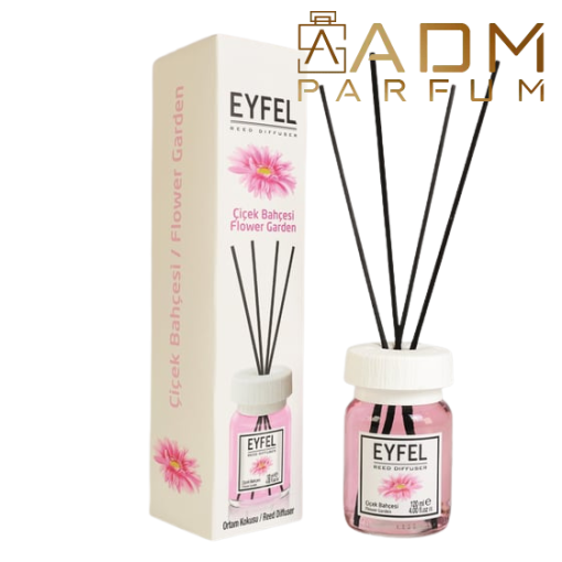 Eyfel Flower Garden 120 ml difuzor cu bețișoare și ambalaj roz