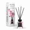Odorizant de cameră Alya Cherry Blossom 100 ml, flacon cu bețișoare negre și cutie