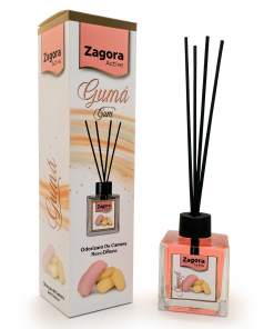 Odorizant de cameră Zagora Active Gumă 120 ml – difuzor cu beţișoare şi aromă guma de mestecat