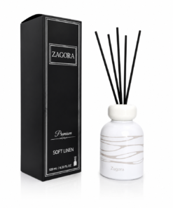 Odorizant Zagora Premium Soft Linen 185 ml cu bețișoare