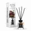 Odorizant de cameră Alya Hot Chocolate 100 ml, flacon cu bețișoare negre și cutie