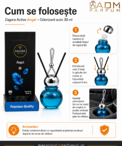 Cum se folosește odorizantul auto Zagora Active Angel 30 ml