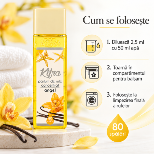 Parfum de rufe Kifra Angel 200 ml – concentrat cu aromă de vanilie - imagine 3