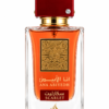 Lattafa Ana Abiyedh Scarlet 60 ml, flacon cu detalii aurii și capac roșu