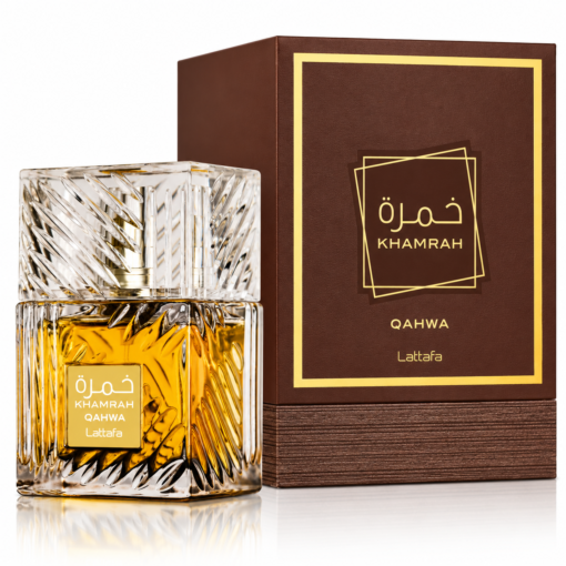 Lattafa Khamrah Qahwa 100 ml apă de parfum unisex – flacon și cutie