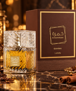 Lattafa Khamrah Qahwa 100 ml parfum unisex în decor oriental cu cafea