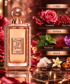 Lattafa Pride Queen of Roses 100 ml piramidă olfactivă cu trandafir, piper roz, șofran și vanilie