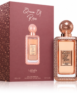 Lattafa Queen of Roses 100 ml apă de parfum damă – flacon rose-gold și cutie