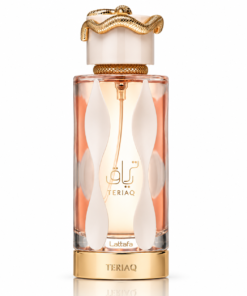 Lattafa Teriaq 100 ml – flacon de apă de parfum unisex cu detalii aurii