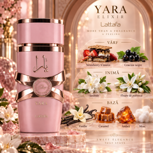 Lattafa Yara Elixir Apă de Parfum 100 ml și piramida notelor olfactive