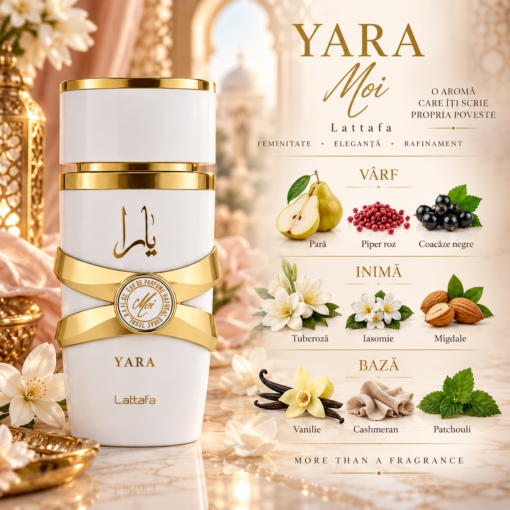 Lattafa Yara Moi Apă de Parfum 100 ml și piramida notelor olfactive