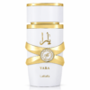 Lattafa Yara Moi 100 ml – flacon alb de apă de parfum pentru femei, cu detalii aurii