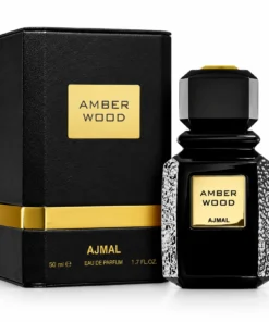 Ajmal Amber Wood 50 ml, flacon și cutie