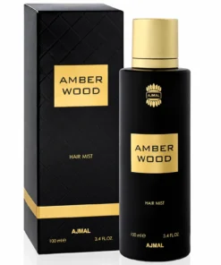 Ajmal Amber Wood Hair Mist 100 ml, flacon și cutie