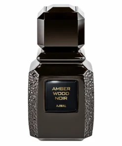 Ajmal Amber Wood Noir 100 ml, flacon pe fundal alb