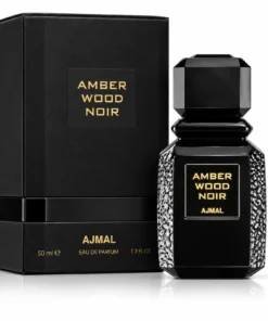 Ajmal Amber Wood Noir 50 ml, flacon și cutie