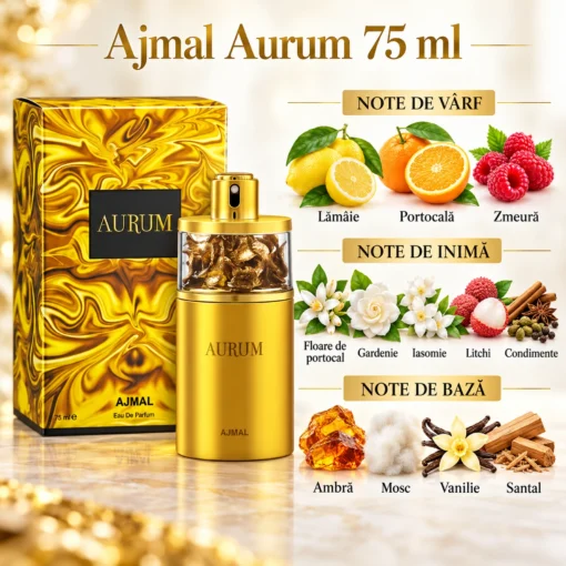 Ajmal Aurum 75 ml, piramida olfactivă