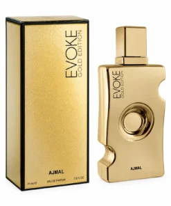 Ajmal Evoke Gold Her 75 ml, flacon și cutie