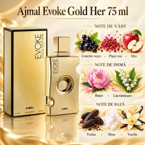 Ajmal Evoke Gold Her 75 ml, piramida olfactivă
