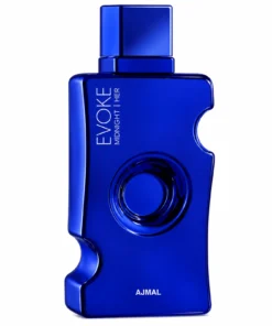 Ajmal Evoke Midnight Her 75 ml, flacon pe fundal alb