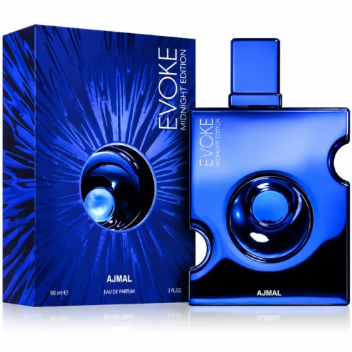 Ajmal Evoke Midnight Him 90 ml, flacon și cutie