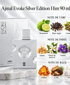 Ajmal Evoke Silver Edition Him 90 ml, piramida olfactivă