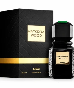 Ajmal Hatkora Wood 50 ml, flacon și cutie