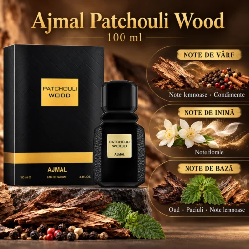 Ajmal Patchouli Wood 100 ml, piramida olfactivă