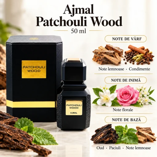 Ajmal Patchouli Wood 50 ml, piramida olfactivă