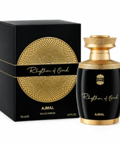 Ajmal Rhythm of Oud 75 ml, flacon și cutie