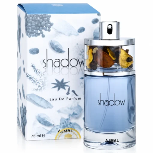 Ajmal Shadow Him 75 ml, flacon și cutie