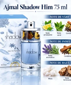 Ajmal Shadow Him 75 ml, piramida olfactivă