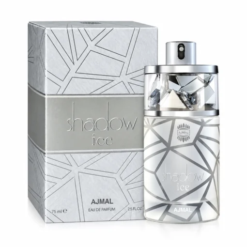 Ajmal Shadow Ice 75 ml, flacon și cutie