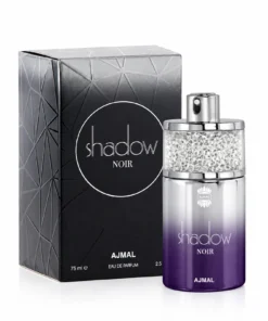 Ajmal Shadow Noir 75 ml, flacon și cutie