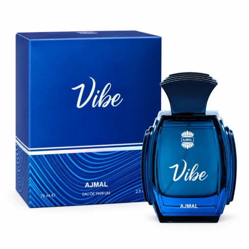 Ajmal Vibe Him 75 ml, flacon și cutie