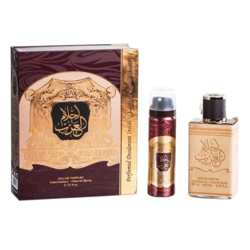 Ard Al Zaafaran Ahlam Al Arab – set apă de parfum 80 ml + deodorant 50 ml – flacon și ambalaj original