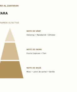 Piramida olfactivă Yara Ard Al Zaafaran: note de vârf, inimă și bază