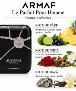 Armaf Le Parfait Pour Homme 100 ml – flacon și piramidă olfactivă