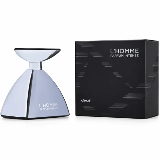 Armaf L’Homme Parfum Intense 100 ml – cutie și flacon pe fundal alb