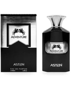 Flacon și cutie originală Adventure Asten, 100 ml, fundal alb