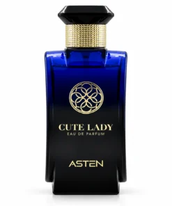 Flacon Cute Lady Asten, apă de parfum pentru femei, 100 ml, pe fundal alb