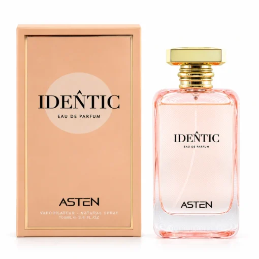 Flacon și cutie originală Identic Asten, 100 ml, fundal alb