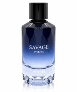 Flacon Savage Intense Asten, apă de parfum pentru bărbați, 100 ml, pe fundal alb