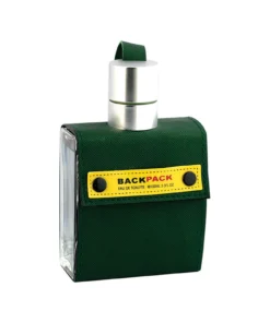 Flacon verde Estiara Backpack, apă de toaletă pentru bărbați 100 ml, pe fundal alb