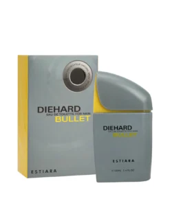 Estiara Die Hard Bullet 100 ml, flacon și cutie originale gri cu galben