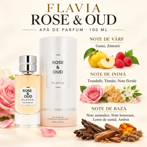 Flavia Rose & Oud 100 ml – piramidă olfactivă