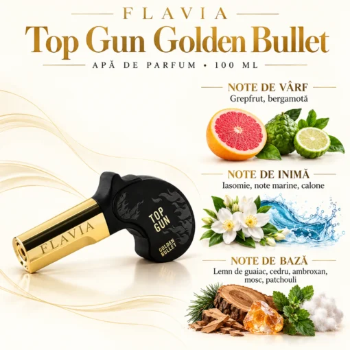 Flavia Top Gun Golden Bullet 100 ml – piramidă olfactivă