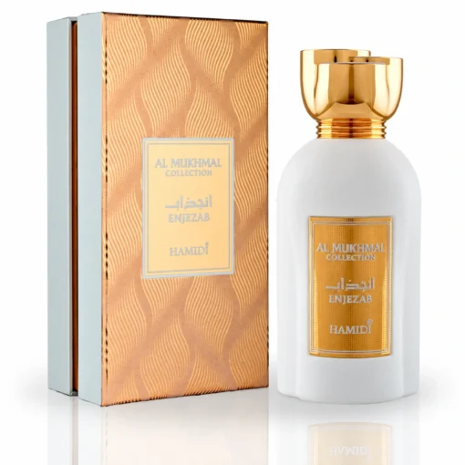 Hamidi Al Mukhmal Enjezab 100 ml – flacon alb cu capac auriu și cutie originală