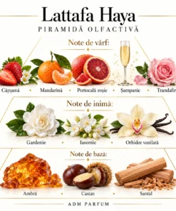 Lattafa Haya 100 ml – piramidă olfactivă